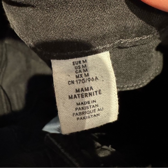 H&M Maternity Mama Black Denim Overalls - Size M - Picture 6 of 6